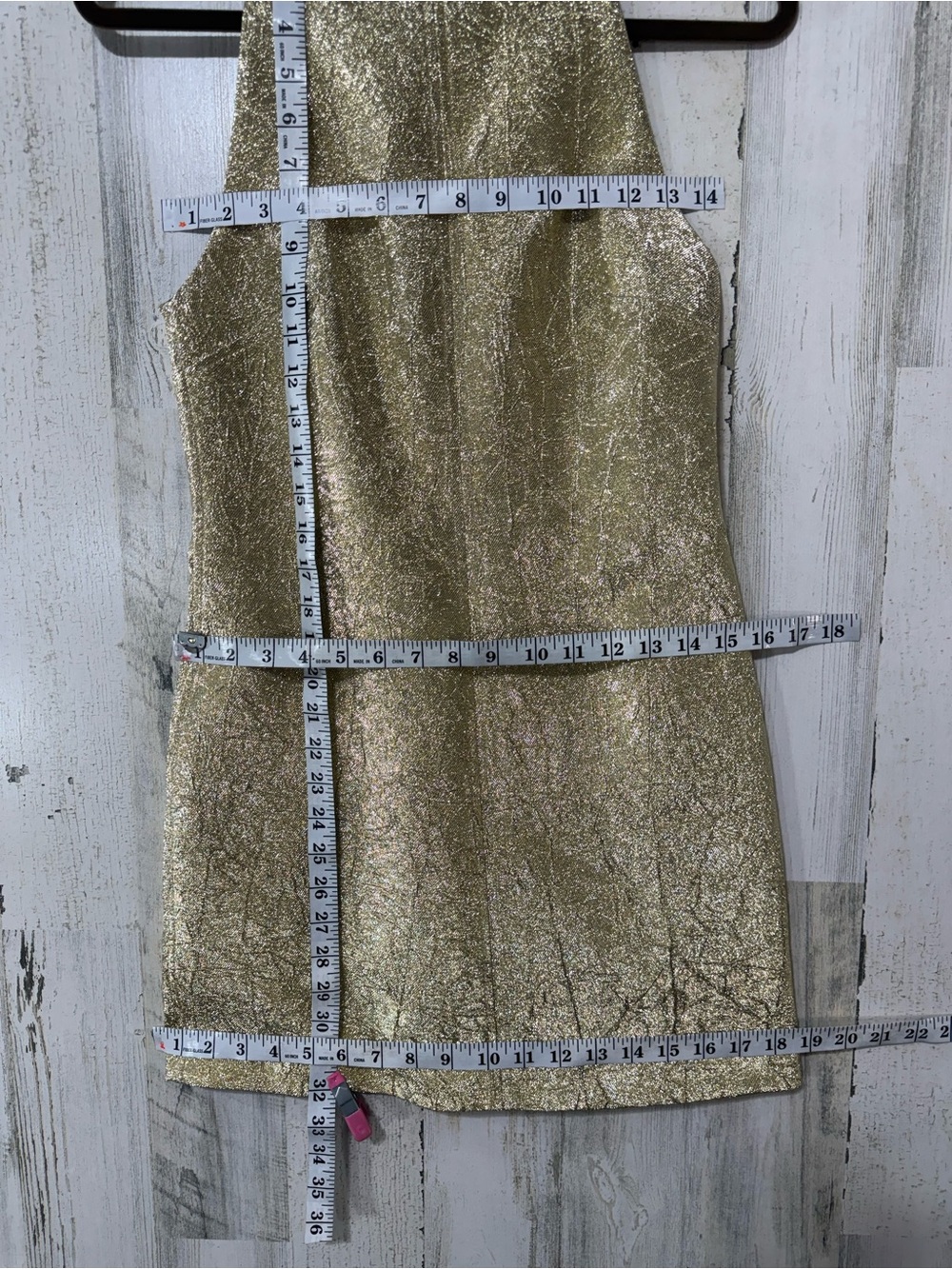 Zara Gold Metallic Sleeveless Mini Dress - Picture 6 of 14
